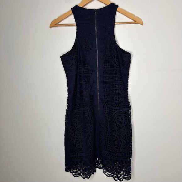 Lovers + Friends Navy Caspian Dress Women’s XS Sleeveless Mini Lace Whimsigoth - Picture 6 of 9